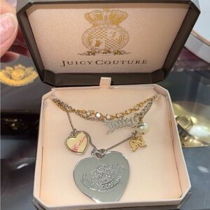 HTF Juicy Couture LET THEM EAT COUTURE Necklace